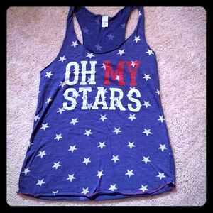 American flag distressed tank